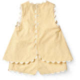 COPENHAGEN COLORS Pale Yellow Comb. Deco Topp & Shorts Sett