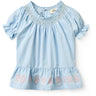 COPENHAGEN COLORS Lt. Blue Comb. Blus W. Smock W. Emb.
