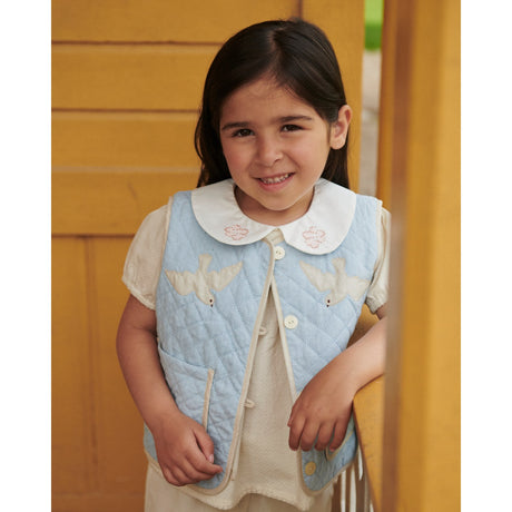 COPENHAGEN COLORS Lt. Blue Comb. Quiltad Väst