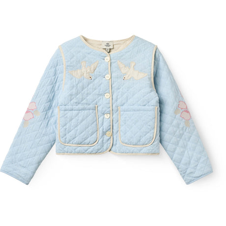 COPENHAGEN COLORS Lt. Blue Comb. Quiltad Jacka