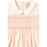 COPENHAGEN COLORS Dusty Rose Comb. Smock Klänning W. Emb.