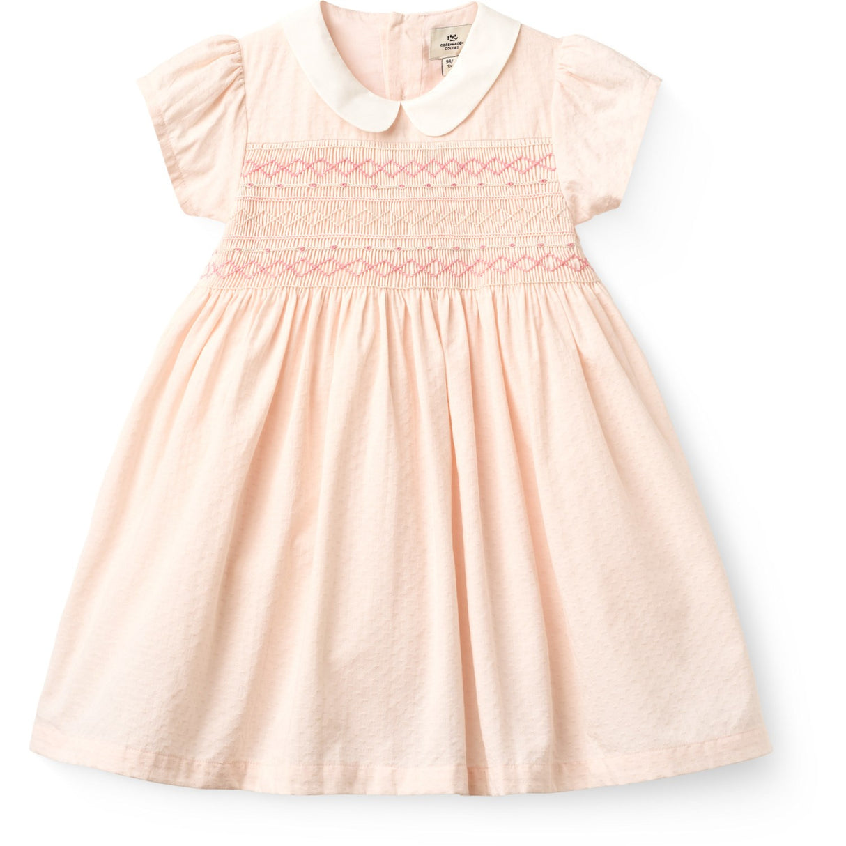 COPENHAGEN COLORS Dusty Rose Comb. Smock Klänning W. Emb.