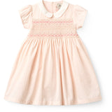COPENHAGEN COLORS Dusty Rose Comb. Smock Klänning W. Emb.