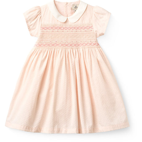 COPENHAGEN COLORS Dusty Rose Comb. Smock Klänning W. Emb.