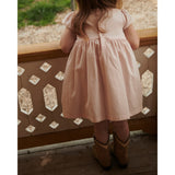 COPENHAGEN COLORS Dusty Rose Comb. Smock Klänning W. Emb.