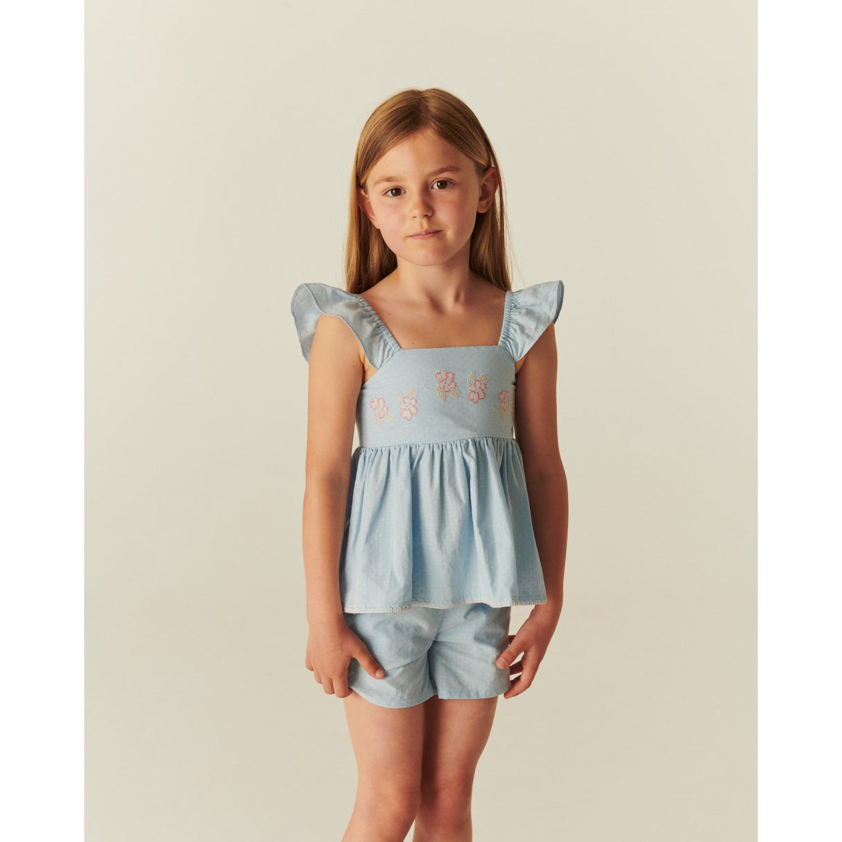 COPENHAGEN COLORS Lt. Blue Comb. Summer Sett W. Emb.