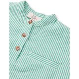 COPENHAGEN COLORS Sharp Green W Cream Stripe Seersucker Baby Sett