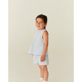 COPENHAGEN COLORS Sky Blue W Cream Stripe Seersucker Deco Sett