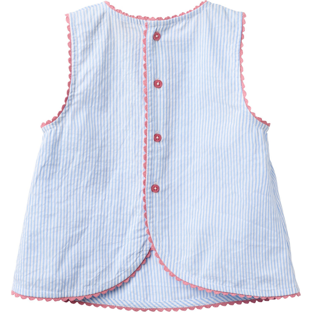 COPENHAGEN COLORS Sky Blue W Cream Stripe Seersucker Deco Sett