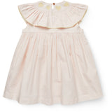 COPENHAGEN COLORS Dusty Rose W Cream Stripe W Yellow Seersucker Klänning W. Heart