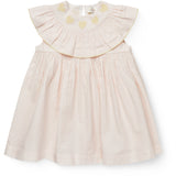 COPENHAGEN COLORS Dusty Rose W Cream Stripe W Yellow Seersucker Klänning W. Heart