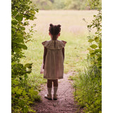 COPENHAGEN COLORS Dusty Rose W Cream Stripe W Yellow Seersucker Klänning W. Heart