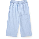 COPENHAGEN COLORS Sky Blue W Cream Stripe Seersucker Pajama Byxor