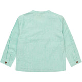 COPENHAGEN COLORS Sharp Green W Cream Stripe Seersucker Skjorta W. Placket