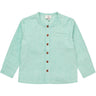 COPENHAGEN COLORS Sharp Green W Cream Stripe Seersucker Skjorta W. Placket