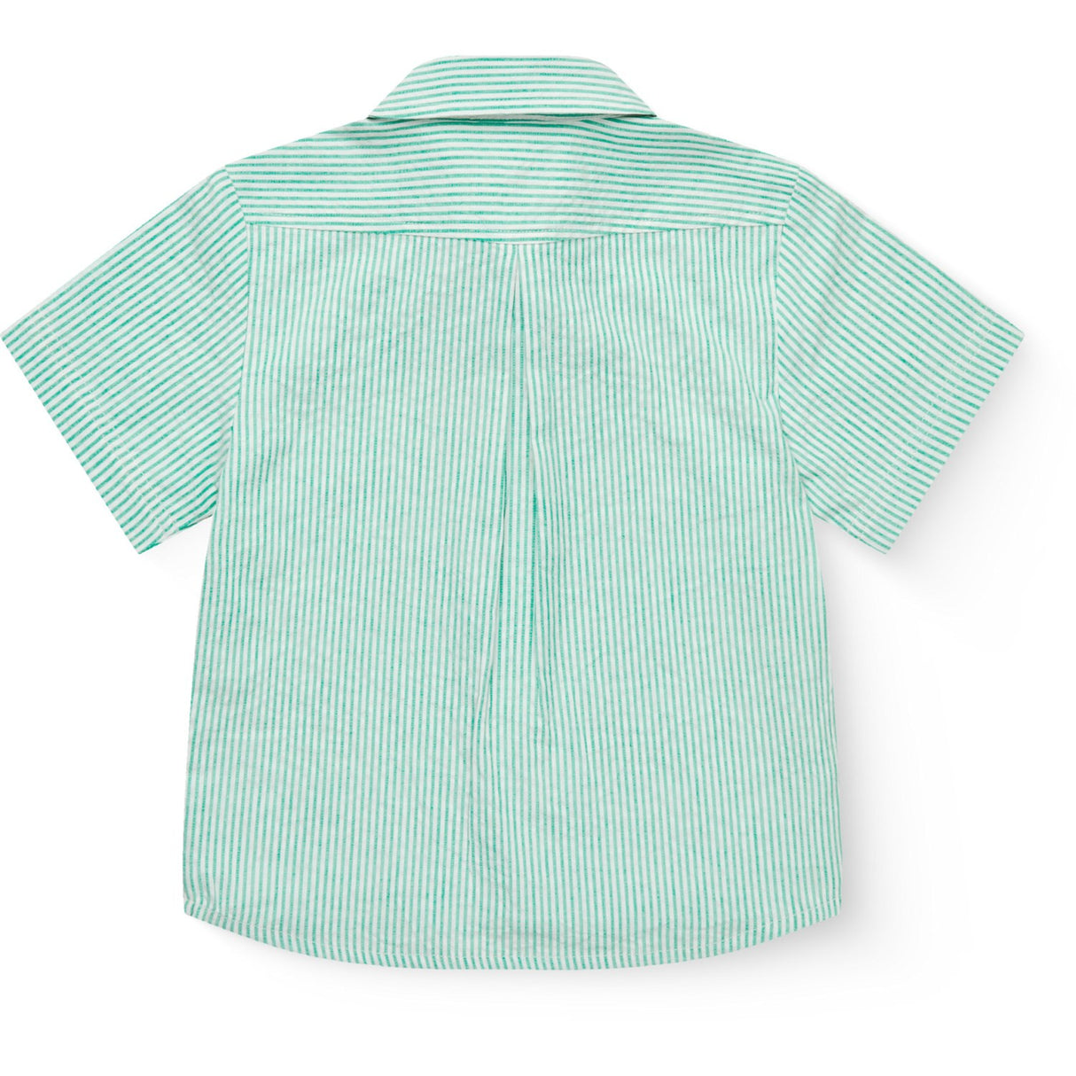 COPENHAGEN COLORS Sharp Green W Cream Stripe Seersucker Ss Skjorta