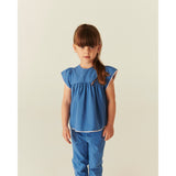COPENHAGEN COLORS Ocean Blue Comb. Blus W. Contrast Piping