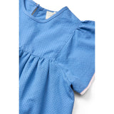 COPENHAGEN COLORS Ocean Blue Comb. Blus W. Contrast Piping