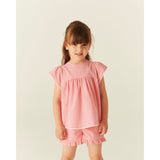 COPENHAGEN COLORS Pink Comb. Blus W. Contrast Piping