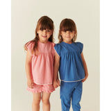 COPENHAGEN COLORS Pink Comb. Blus W. Contrast Piping
