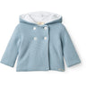 COPENHAGEN COLORS Dusty Blue W Cream Bomull Baby Jacka W. Huva