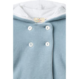 COPENHAGEN COLORS Dusty Blue W Cream Bomull Baby Jacka W. Huva