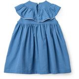 COPENHAGEN COLORS Ocean Blue Comb. Frill Klänning W. Deco Edge