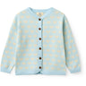 COPENHAGEN COLORS Ice Blue Comb Heart Cardigan W. Crochet Edge