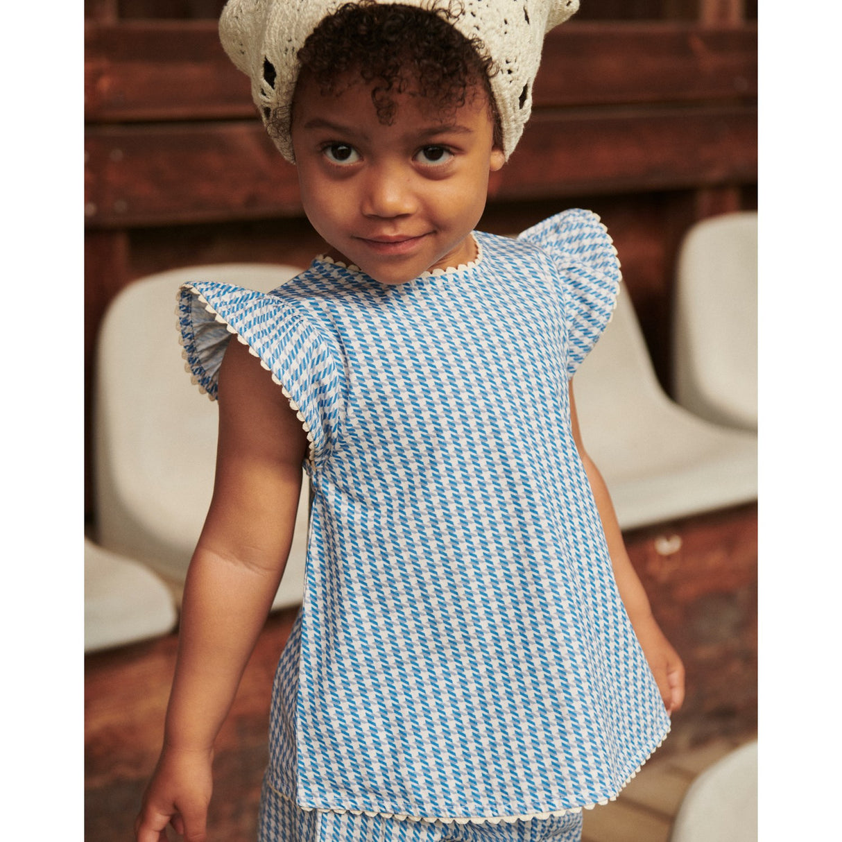 COPENHAGEN COLORS Blue Houndstooth Mini Houndstooth Deco Sett