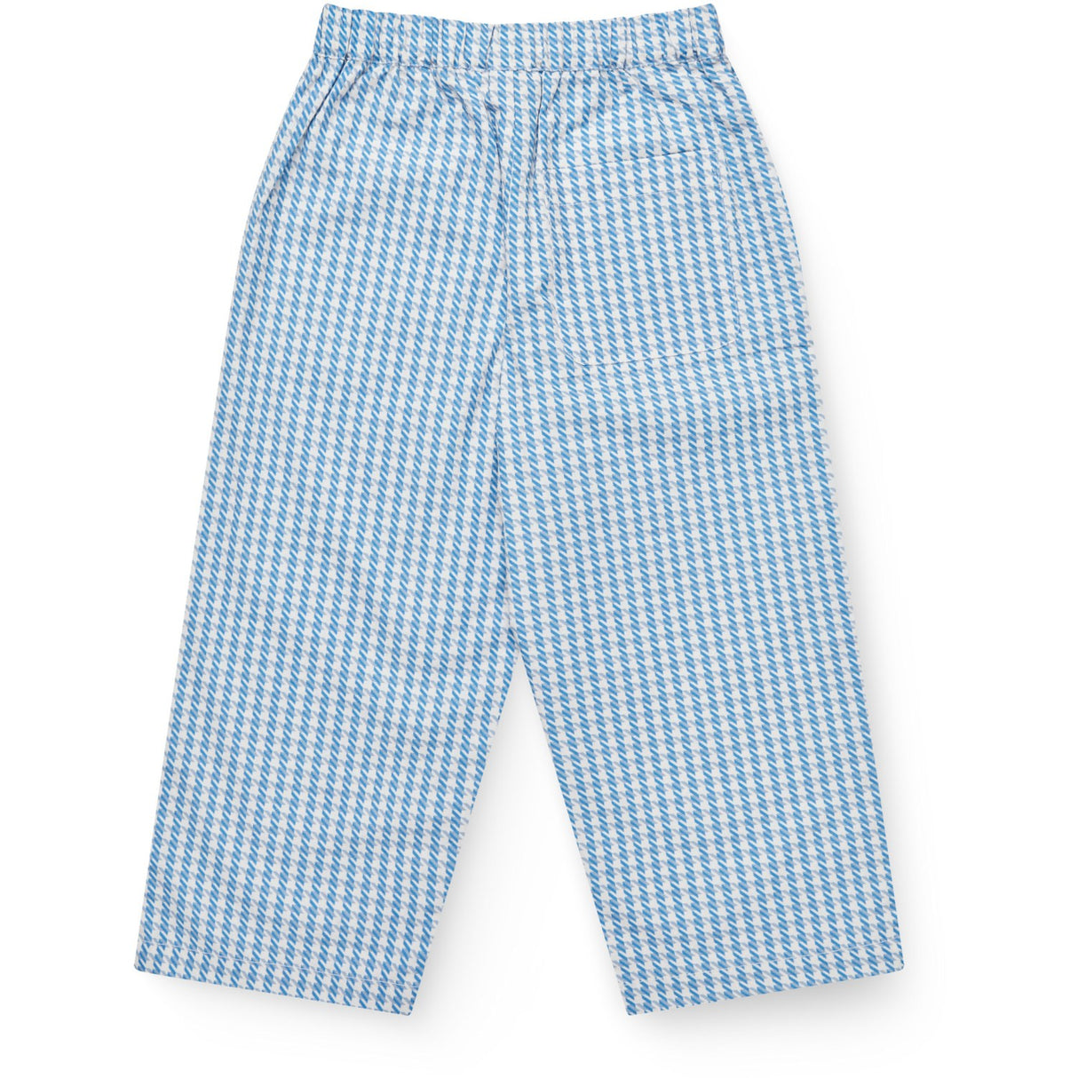 COPENHAGEN COLORS Blue Houndstooth Mini Houndstooth Byxor