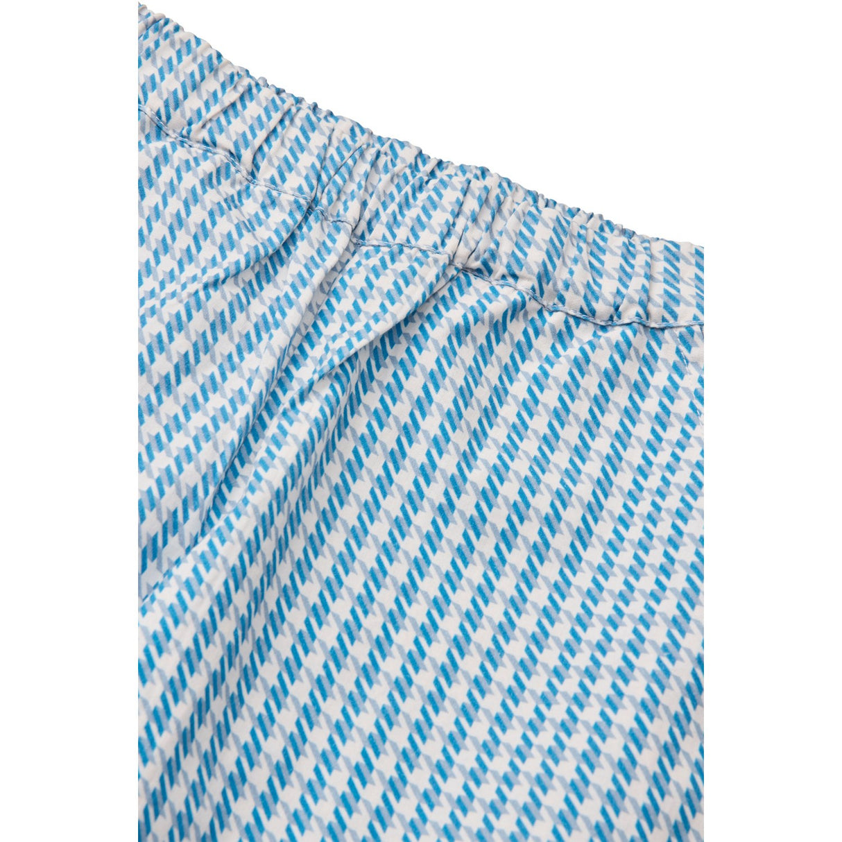 COPENHAGEN COLORS Blue Houndstooth Mini Houndstooth Byxor