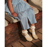 COPENHAGEN COLORS Blue Houndstooth Mini Houndstooth Byxor