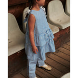 COPENHAGEN COLORS Blue Houndstooth Mini Houndstooth Byxor