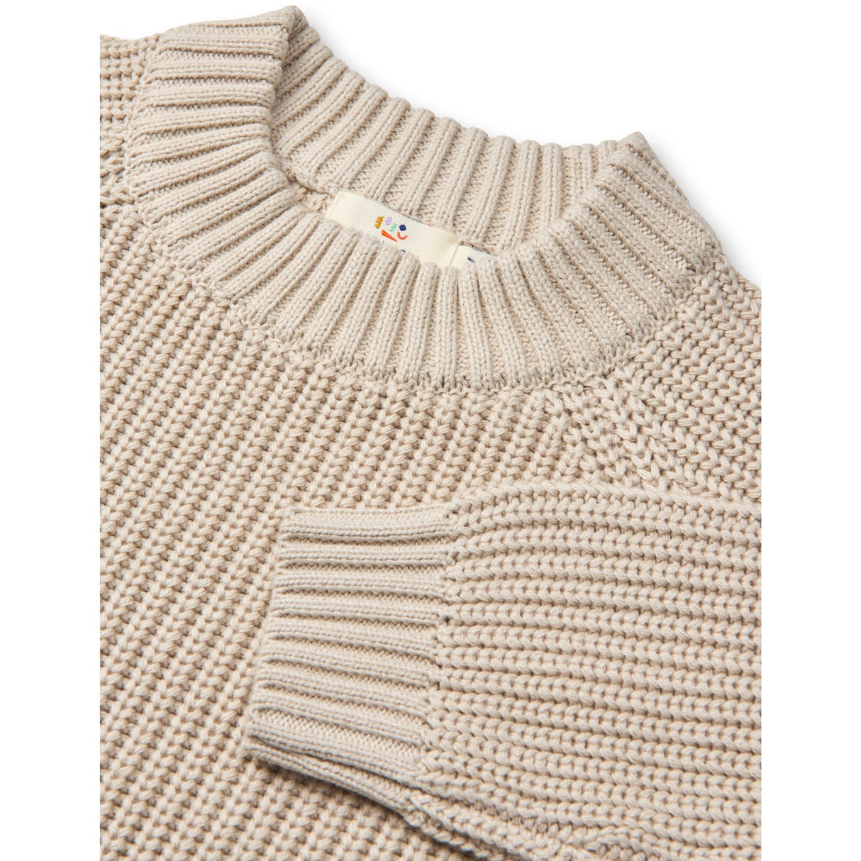COPENHAGEN COLORS Sand Stickad Classic Rib Blus