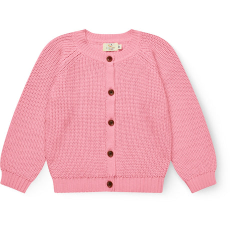 COPENHAGEN COLORS Pink Stickad Classic Rib Cardigan