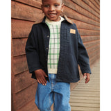 COPENHAGEN COLORS Green Comb. Stickad Jacquard Check Blus