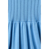 COPENHAGEN COLORS Sky Blue Comb Stickad Pointelle Klänning
