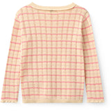 COPENHAGEN COLORS Pink Comb. Stickad Stripe Pointelle Ls Blus