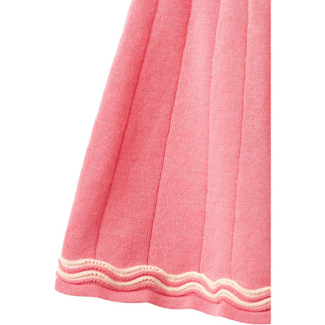 COPENHAGEN COLORS Pink/Cream Comb. Stickad Tennis Kjol