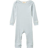 COPENHAGEN COLORS Dusty Blue/Cream Stripe Modal Full Body Romper