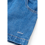 COPENHAGEN COLORS Indigo Blue Washed Organic Pocket Kjol