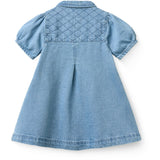 COPENHAGEN COLORS Lt. Washed Blue Quilt Organic Quiltad Denim Klänning