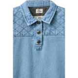 COPENHAGEN COLORS Lt. Washed Blue Quilt Organic Quiltad Denim Klänning