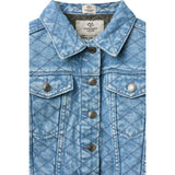 COPENHAGEN COLORS Lt. Washed Blue Quilt Organic Quiltad Denim Jacka