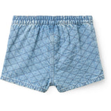 COPENHAGEN COLORS Lt. Washed Blue Quilt Organic Quiltad Denim Shorts
