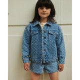 COPENHAGEN COLORS Lt. Washed Blue Quilt Organic Quiltad Denim Jacka