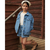 COPENHAGEN COLORS Lt. Washed Blue Quilt Organic Quiltad Denim Shorts