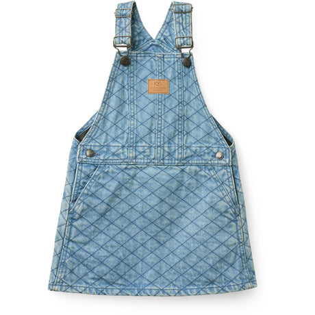COPENHAGEN COLORS Lt. Washed Blue Quilt Organic Quiltad Denim Spencer Klänning