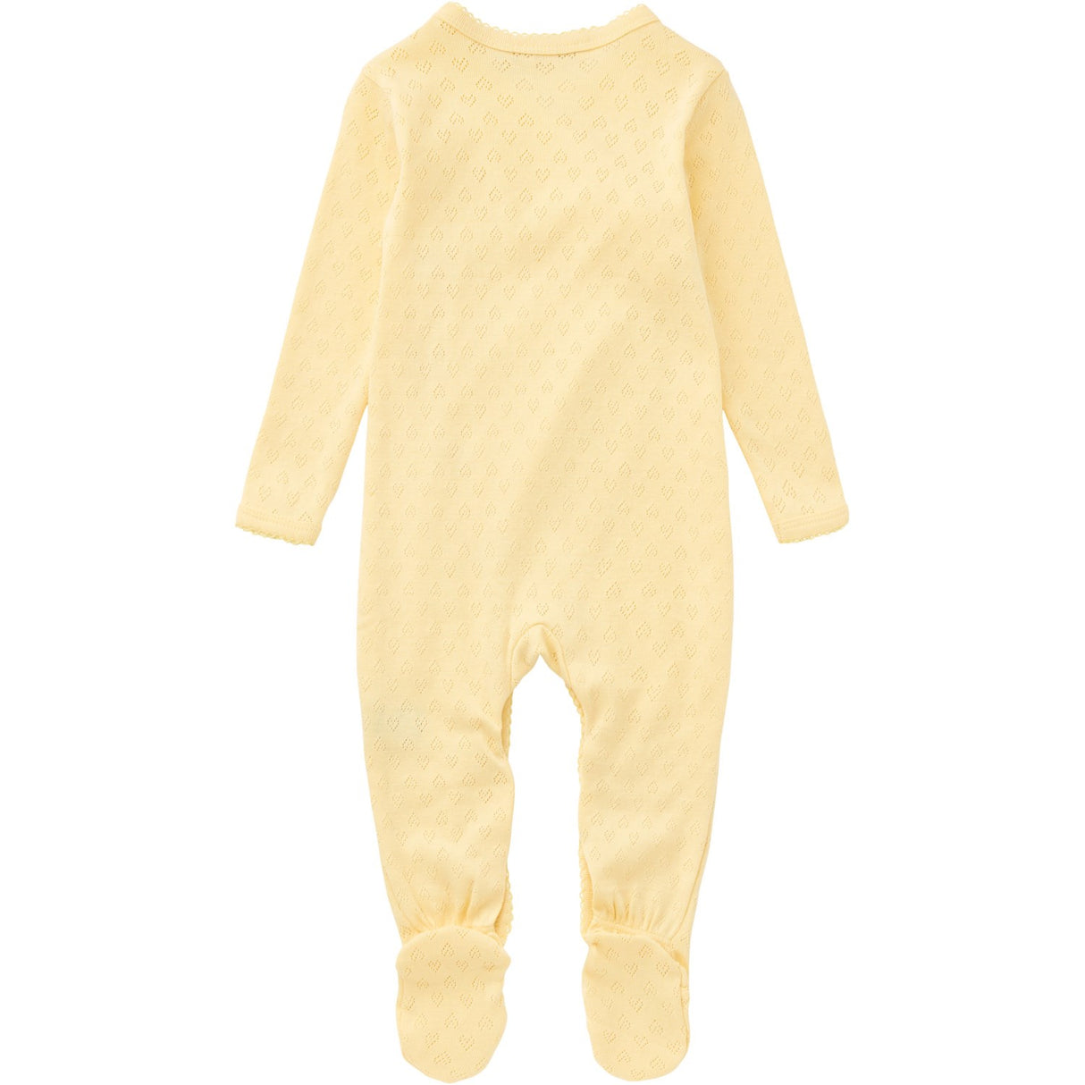 COPENHAGEN COLORS Pale Yellow Pointelle Cross-Over Full Body