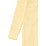 COPENHAGEN COLORS Pale Yellow Pointelle Cross-Over Full Body